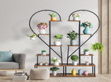 2pcs 6 Layers Half Heart Iron Wood Suitable For Garden Balcony Patio Lawn Home Decoration Plant 76987031