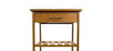 Modern Contemporary Trolley With Three Open Shelves And Storage Drawer B2741P341690