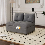 1 versatile foldable sofa bed in 3 lengths, modern sofa sofa sofa velvet pull-out bed, loveseat sofa W1825P246359