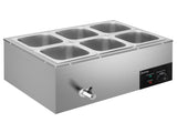 110V 1200W 3L*6 Stainless Steel Small Six Plates Heating Food Warming Soup Pool Silver 47456764