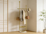 Clothing Rack, Golden Metal Freestanding Heavy Duty Clothes Rack with Marble Base, Multipurpose 04121908