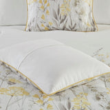 5 Piece Seersucker Comforter Set with Throw Pillows Yellow King/Cal King B035P148357