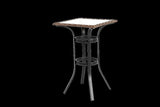 ZNTS 3 Pieces Outdoor Bar Stools Set,Rattan Bar Chairs,with glass table top, Wicker Bar Stools for W640P256895