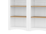 ON-TREND Free Standing 5 Tier Bookshelves, Bookcases Set of 2, Farmhouse Two-Tone Storage Cabinet N721P245734K