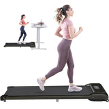 ZNTS 2 in 1 Under Desk Electric Treadmill 2.5HP, Remote Control, Display, Walking Jogging Running Machine 82118414