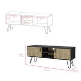 Tv Stand B Magness, Living Room, Black / Macadamia B092142844