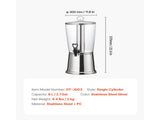 2.1 Gallon Beverage Dispenser with Spigot, Stainless Steel and Plastic Drink Dispenser with Ice 95762021