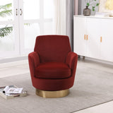 ZNTS Velvet Swivel Barrel Chair, Swivel Accent Chairs Armchair for Living Room, Reading Chairs for W1361116856