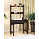 ZNTS Writing Desk with Drawer, Two Shelfs for Display in Red Cocoa B107130805