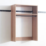 Devi Oak Wall Mounted Wood Closet System B040P311957