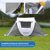 2 Person White Gray Pop Up Camping Tent T2602P171160