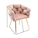 Luxury modern simple leisure velvet single sofa chair bedroom lazy person household dresser stool W117067860