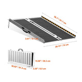 Portable Wheelchair Ramp, 3 ft 800 lbs Capacity, Non-Slip Aluminum Folding Threshold Ramp, Foldable T3342P362999