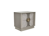 Eternity Traditional Style 2-Drawer Night stand Made with Woodand Gold Accents in Beige B009P291907