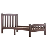 Twin Pine Frame Painted Single-Layer Wooden Curved Headboard and Footboard Frame Wooden 79981219