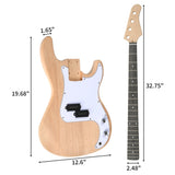 ZNTS DIY 4 String GP Style Electric Bass Guitar Kits with Mahogany Body, Maple Neck and Accessories 18785308