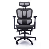 ZNTS Adjustable Ergonomic Black Mesh Office with Headrest and Footrest, Conference/Computer Desk B011P213340