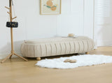 55.12"Wide Upholstered Flip-top Storage Accent Bed Bench, Chenille Footrest Ottoman with Rubberwood W3098P538033