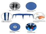 Lotto 3 x 6m Two Windows Practical Waterproof Folding Tent Blue 27523676
