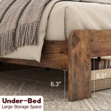 ZNTS Bed Frame Queen Size, Wood Platform Bed Frame , Noise Free,No Box Spring Needed and Easy Assembly W636130477