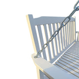 ZNTS Front Porch Swing with Armrests, Wood Bench Swing with Hanging Chains,for Outdoor Patio ,Garden W49591496