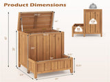 28" Package Delivery Box with Gas Strut Lid, Elevated Storage Bench with Planter Box 40522901