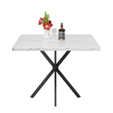 Square Table, Mid Century Modern Square Table for 4-6 Person, Coffee Table for Kitchen W578P242961