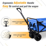 ZNTS Collapsible Heavy Duty Beach Wagon Cart Outdoor Folding Utility Camping Garden Beach Cart with 42922072