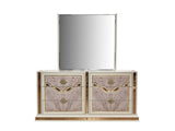 Omari Modern Style 6- Drawer Dresser Made with Wood and Gold Accents in Beige B009P245440