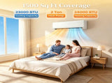 230V WIFI Enabled Inverter Mini Split Air Conditioner, AC Unit Cools up to 1500 Sq.Ft 55655694