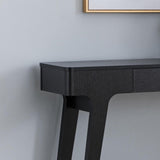 ZNTS Black Hallway Console Table with Storage Drawer and Bottom Shelve B107130920