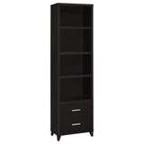 Cappuccino Media Tower with Shelf and Drawer B062P153829