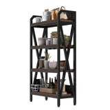56.30'' Bakers Rack 4-Level Storage Shelves Metal and Wooden Kitchen Shelves, Kitchen Organizers and W3387P312343