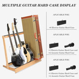 ZNTS Folding Hardwood Guitar Case Stand for Electric Guitar, Bass, or Acoustic Guitars Hard Case,Save 07142406