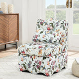 ZNTS Flannel single dining chair with soft seat cushion and backrest, no armrests, matching pillow can be W487P228749