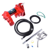 ZNTS Transfer of Gasoline Diesel Kerosene 12V 15 GPM Fuel Transfer Pump + Nozzle Kit 27750119