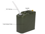 20L Standard Cold-rolled Plate Petrol Diesel Can Gasoline Bucket with Oil Pipe Army Green 86800077