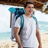 Folding Beach Chair, 4 Position Portable Backpack Foldable Camping Chair with Headrest Cup Holder 12278204