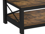 39.4 Inch Rectangular Coffee Table with Side X-Support Frame, Thickened Legs & Floor Protection 35953046
