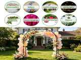 Freestanding Metal Trellis Arch Multi-Size Adjustable Modular Pipe Design, Black Iron Frame 81140727
