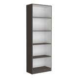 Home 4 Shelves Bookcase with Multi-Tiered Storage -Matt Gray / White -Office B200137835