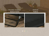 Black Set of 2 Folding Pool Chairs Chaise Lounge with 5-Level Reclining Back, Steel Frame for 05855396