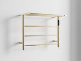 Heated Towel Rack with Top Shelf, 3-Bar Towel Wall Mounted Warmer for Bathroom with Intelligent 55908479