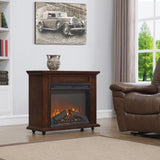 ZNTS 23 inch electric fireplace insert heater with log set & realistic flame, overheating protection W1769P255456