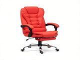 Red Executive Office Chair High Back Reclining Computer Chair with Footrest And Armrest for 09013473