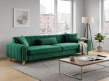 FX-P11-GR 87.4 Inches Contemporary Upholstered Sofa Couch, 3 Seater Sofa with Plush Cushions & W576P360571