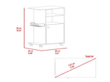 Napenthe 1-Shelf Kitchen Cart with Caster White B06280103