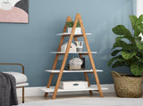 Solid bamboo wood oxford Aframe ladder display bookshelf 84863618