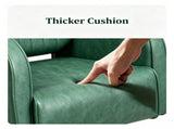 Green Pedicure Chair, PVC Upholstery with Iron Frame, Manual Recline, Equipped with Footrest & Foot 28129730
