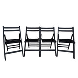 Furniture Slatted Wood Folding Special Event Chair - black, Set of 4, FOLDING CHAIR, FOLDABLE STYLE W49553509